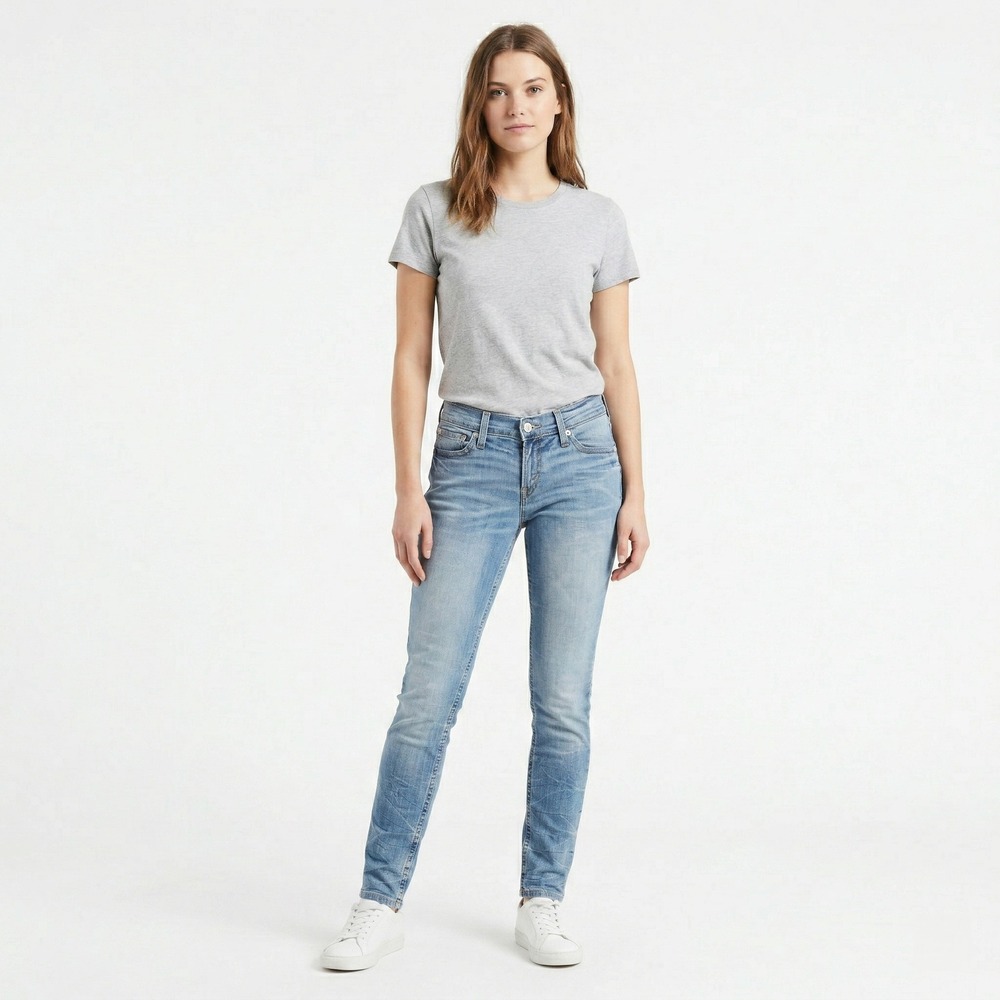 Levi's Womens Jeans 524 Too Superlow 5M Light Wash Skinny Denim Y2K Low Rise